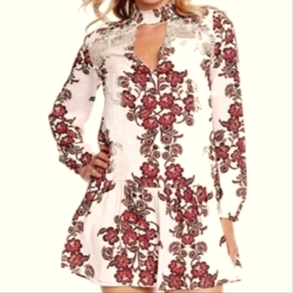 Altard State Boho Lace Floral Print Dress Size M